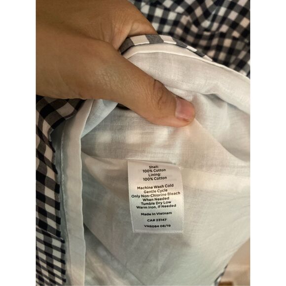 Talbots GINGHAM TIE FRONT A-LINE DRESS - Picture 5 of 6